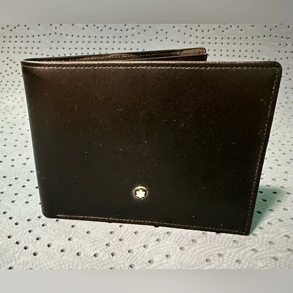 New Mont Blanc Beautiful men’s  Leather Wallet - Picture 3 of 6